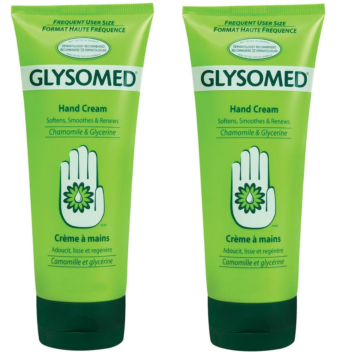Glysomed hand cream two-tube front view offering daily moisture protection