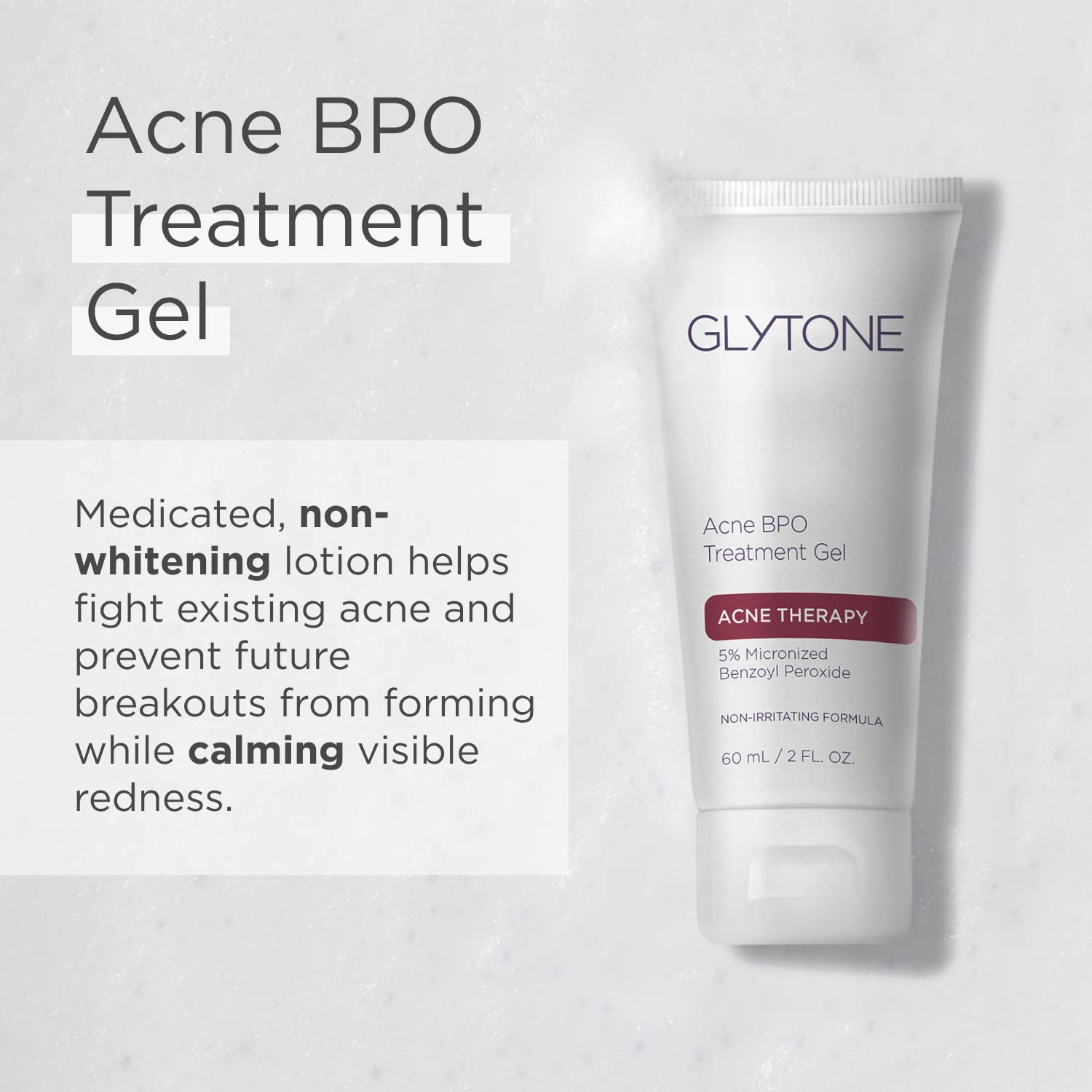Glytone Acne BPO spot application on face demonstrating spot care