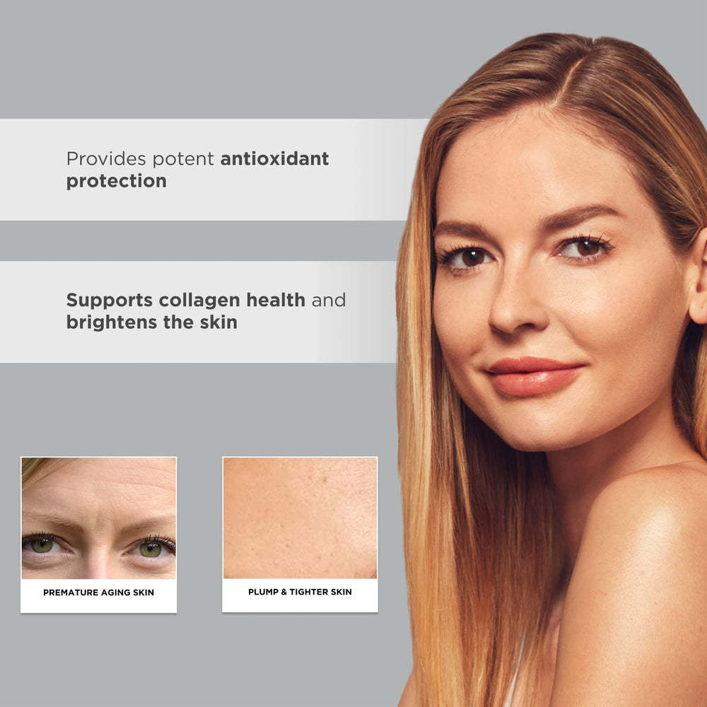 Glytone branded packaging display communicates clean, premium anti aging skincare.