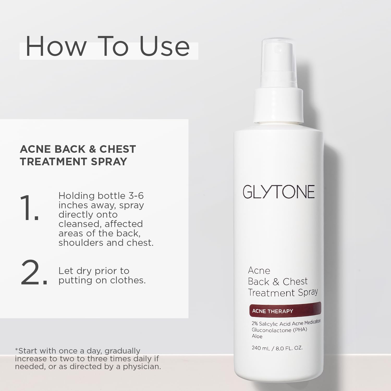 Glytone centella asiatica-infused formula supports gentle body acne care and renewal