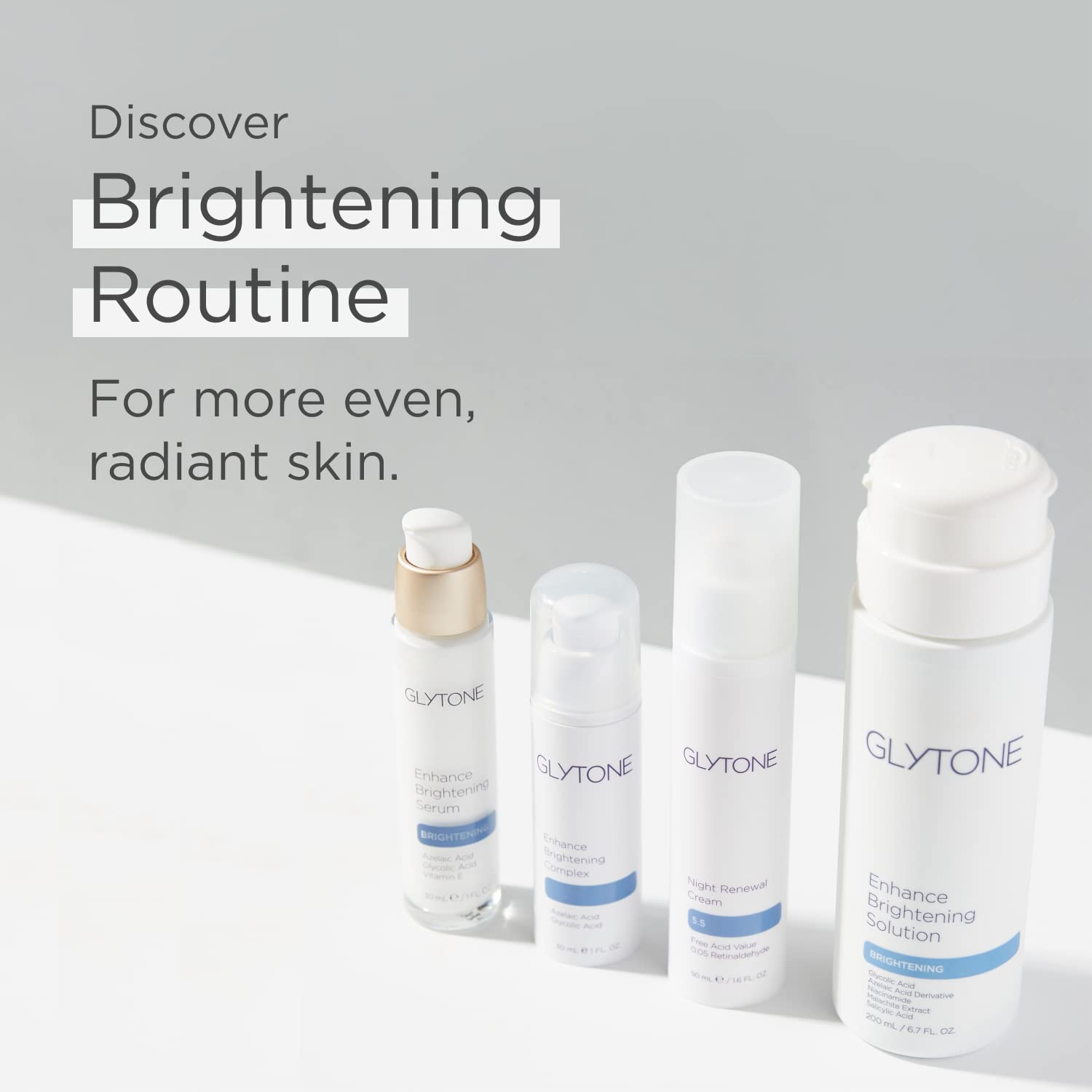 Glytone Enhance Brightening Complex travel-friendly packaging ideal for on-the-go