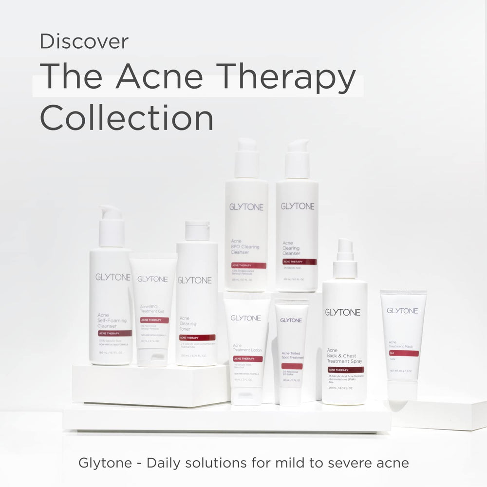Glytone fragrance-free non-comedogenic label for gentle acne care