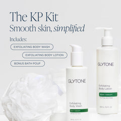 GLYTONE KP Kit glycolic acid lotion bottle smoothing rough KP-prone areas