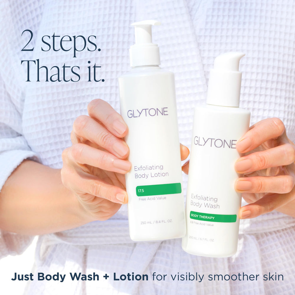 GLYTONE KP Kit shower pouf loofah enhances cleansing and exfoliation