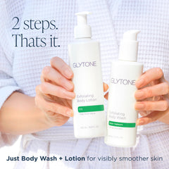 GLYTONE KP Kit shower pouf loofah enhances cleansing and exfoliation