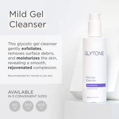 GLYTONE Mild Gel Cleanser lather closeup highlights creamy texture for cleansing
