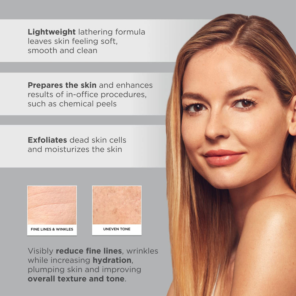 GLYTONE Mild Gel Exfoliating Cleanser 4-7% glycolic acid close-up.