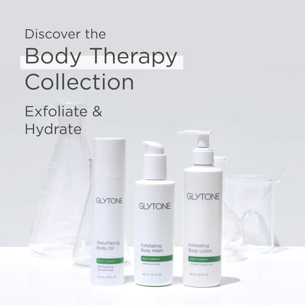 GLYTONE unscented label emphasizes fragrance-free, skin-friendly care.