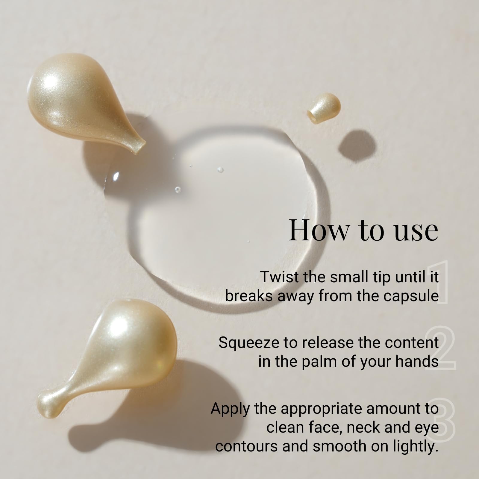 G.M. COLLIN Ceramide Comfort Serum ingredients close-up featuring Vitamin E and ceramides.