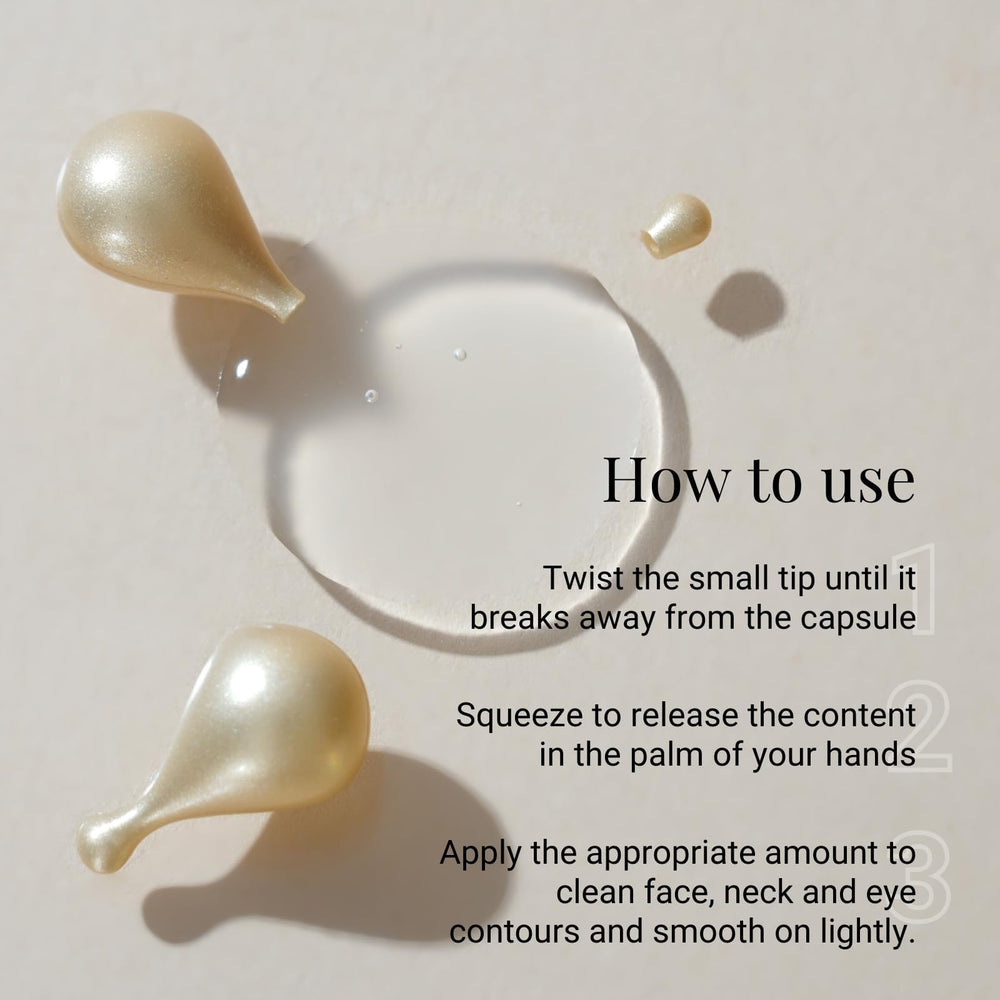 G.M. COLLIN Ceramide Comfort Serum ingredients close-up featuring Vitamin E and ceramides.