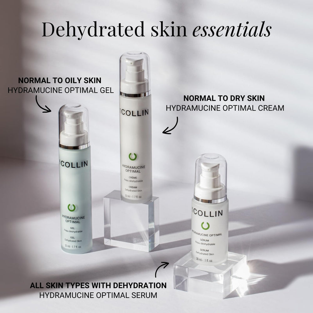 G.M. COLLIN Hydramucine Optimal Cream bottle on shelf signals premium skincare routine
