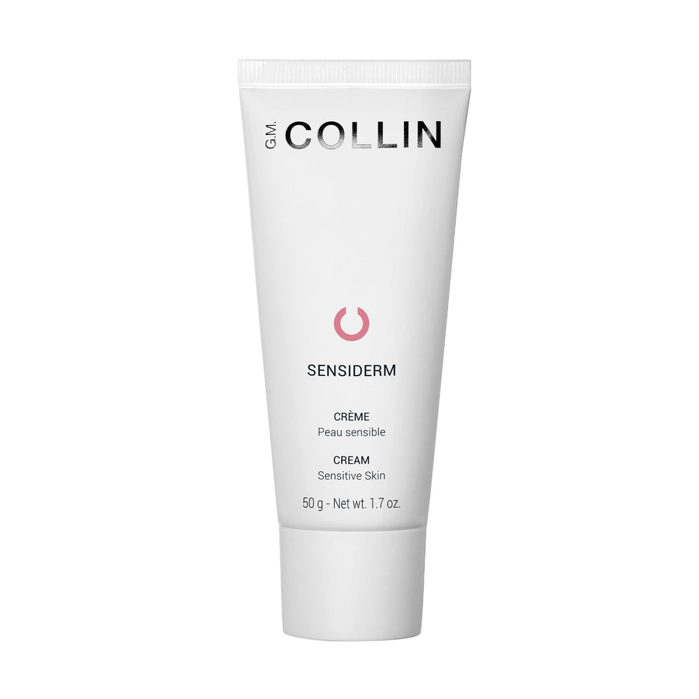 G.M. COLLIN Sensiderm Cream bottle close-up for calm, hydrated sensitive skin.