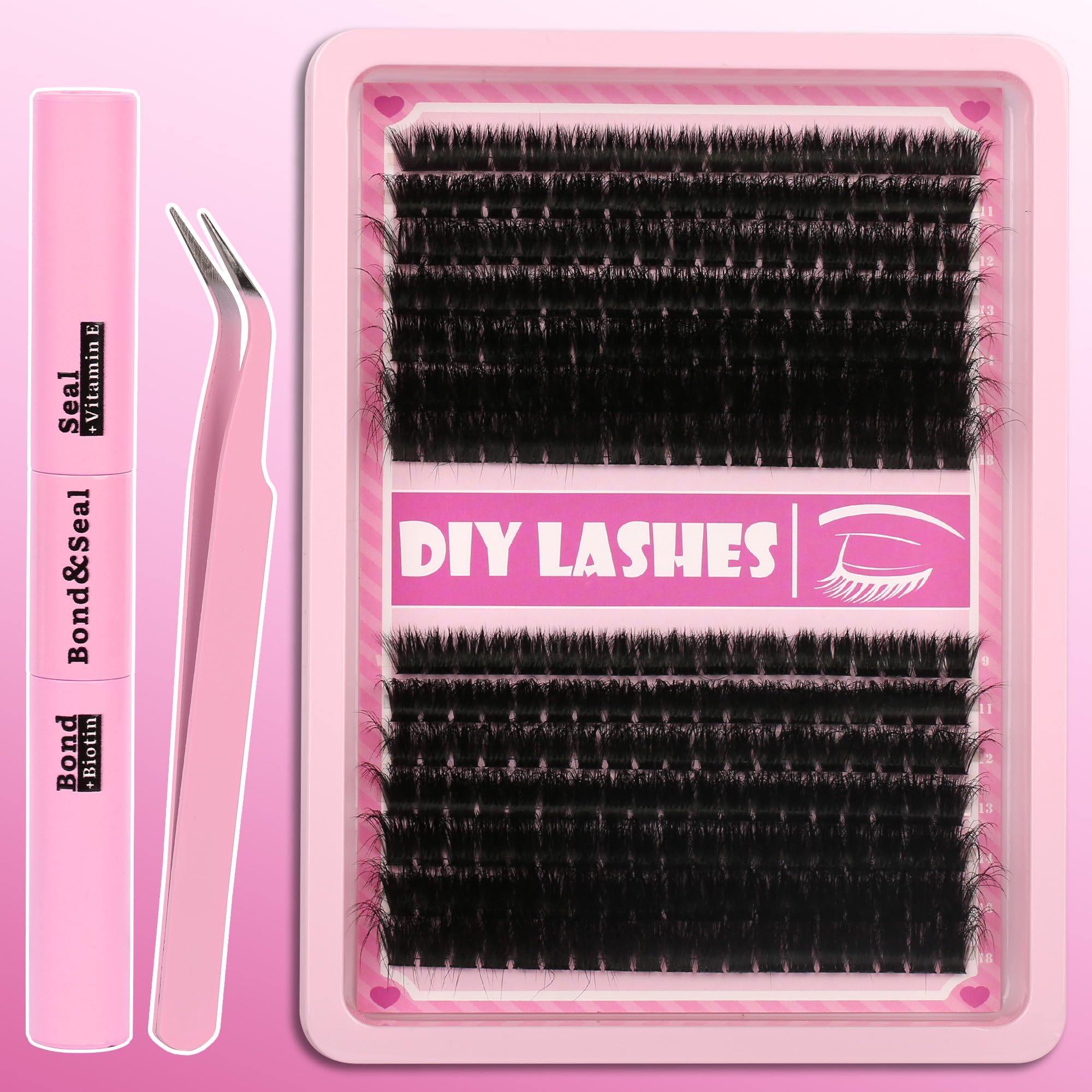 Gmagictobo lash clusters kit contents enable versatile at-home DIY lash looks