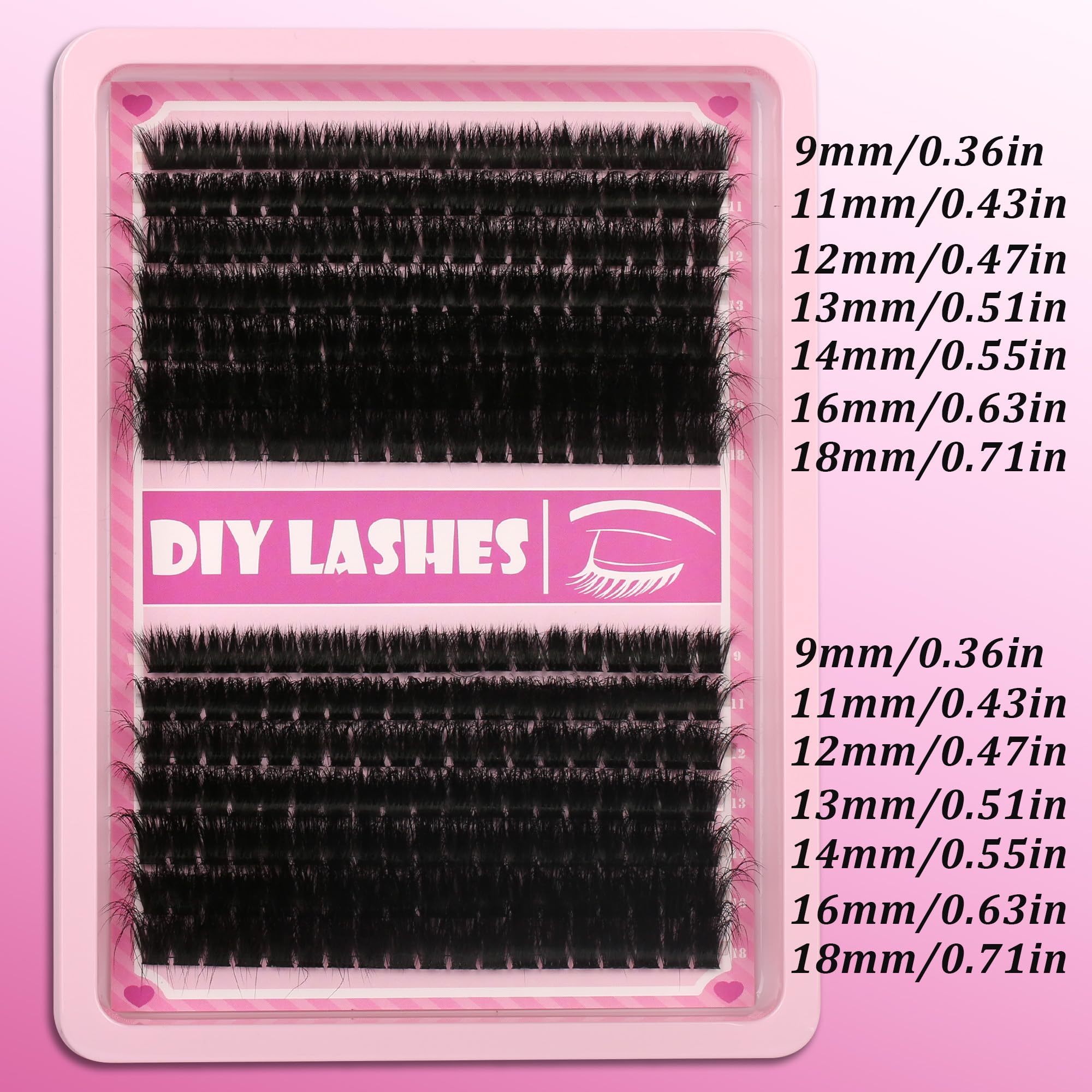 Gmagictobo mix lengths 9-18mm for versatile eye shapes and styles