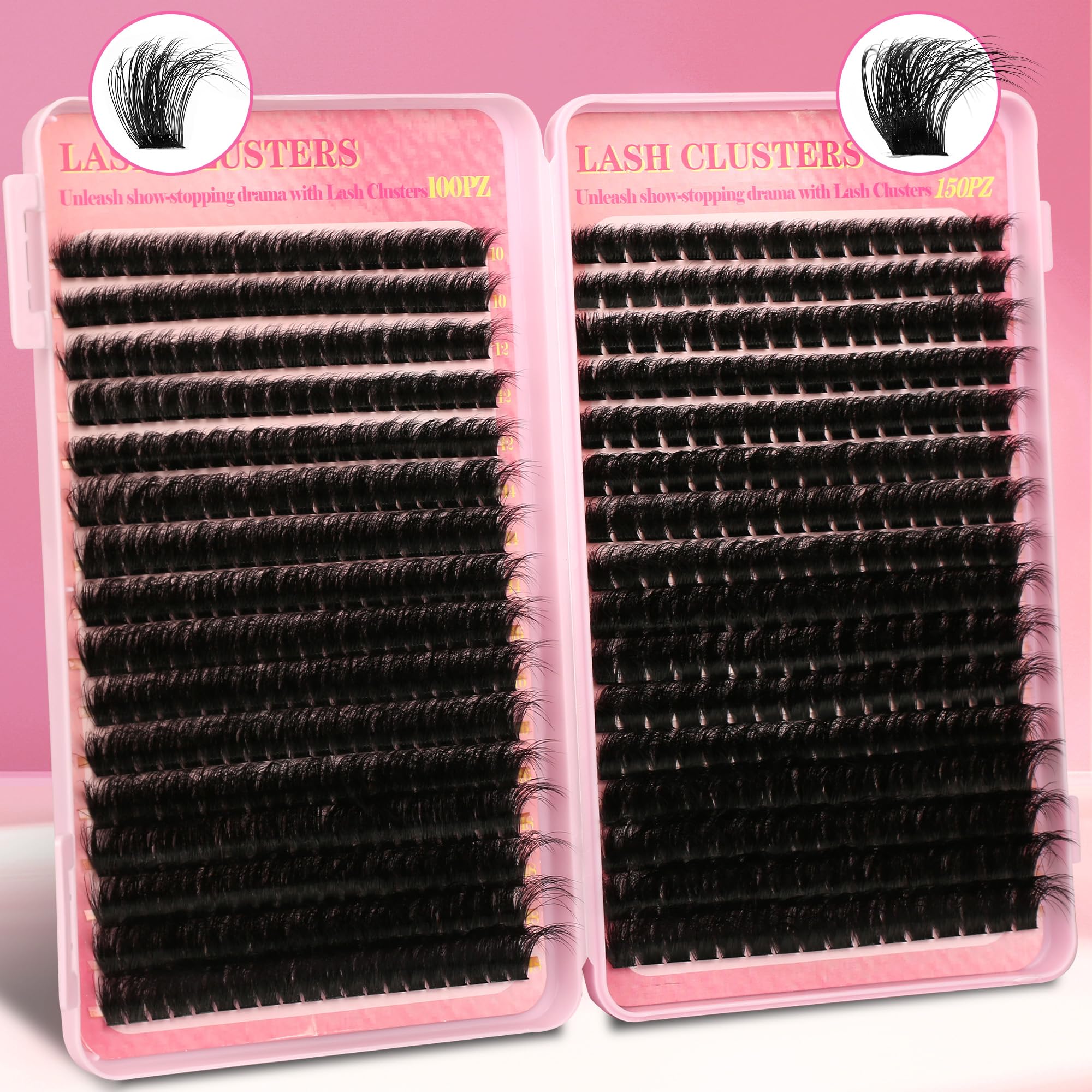 Gmagictobo varied-length clusters ranging 10–18mm for versatile eye looks.