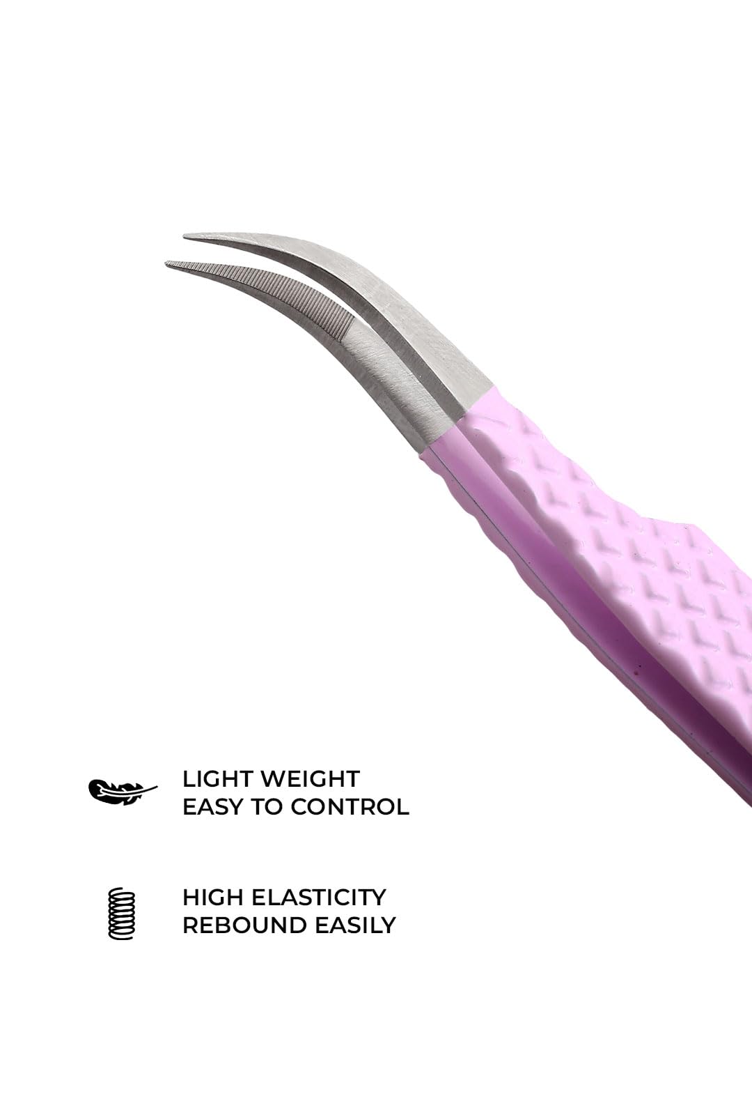 GMI Tweezers fiber tip lash selection closeup for easy isolating of individual lashes.
