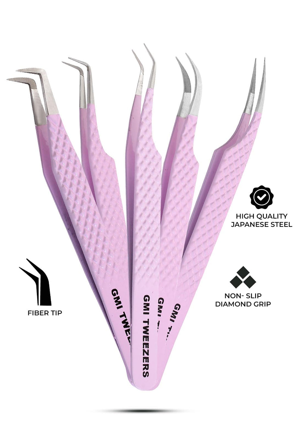GMI Tweezers fiber tip stainless steel resilience indicating long-lasting performance.