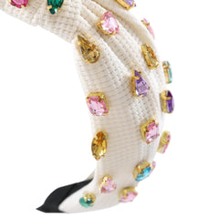 Gmmidea Jeweled Knotted Headband flexible-bendable-band fits various head sizes.