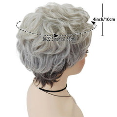 GNIMEGIL heat-resistant wig top view enabling versatile styling options.