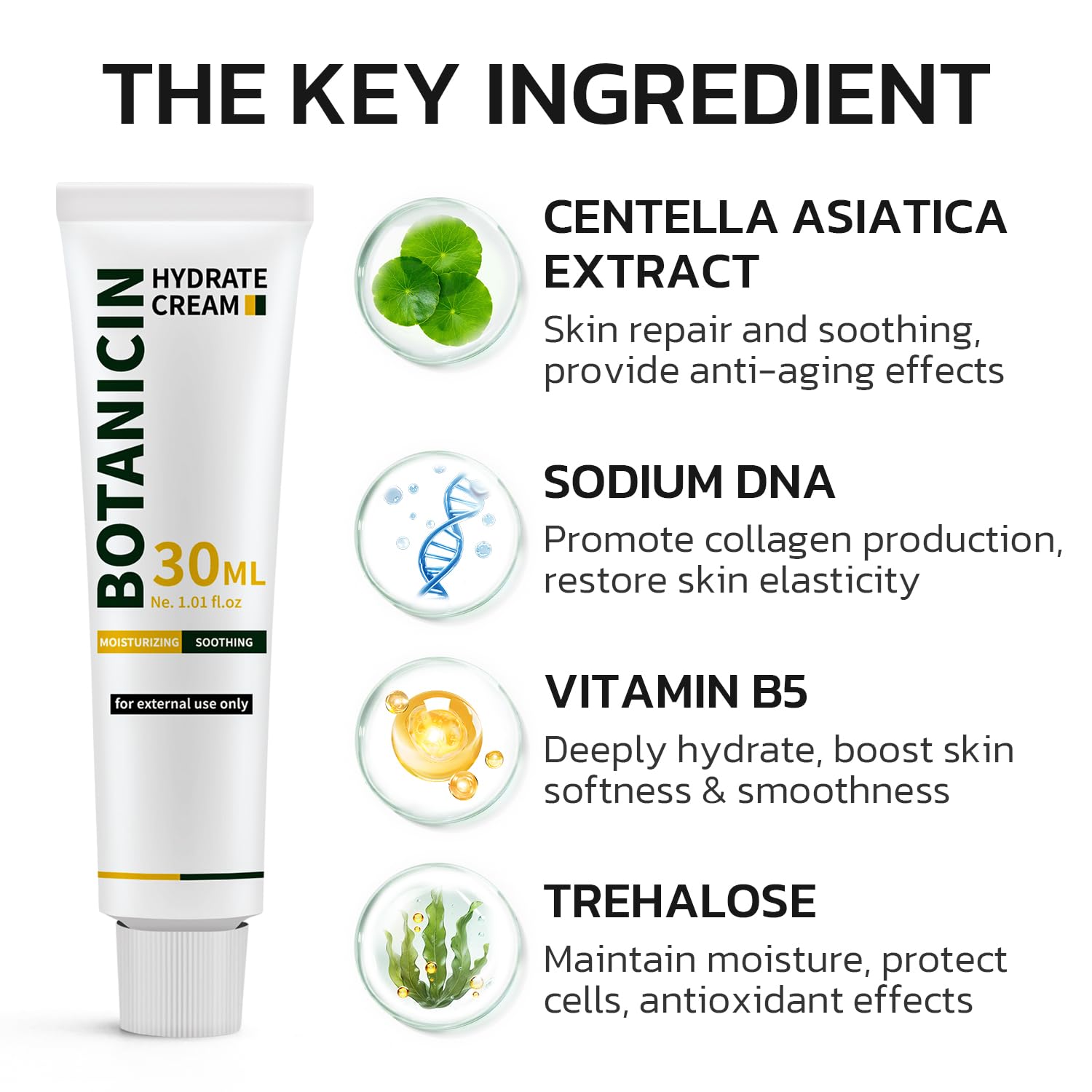 GNJOY PDRN Cream packaging highlights ceramide and B5 for barrier support.