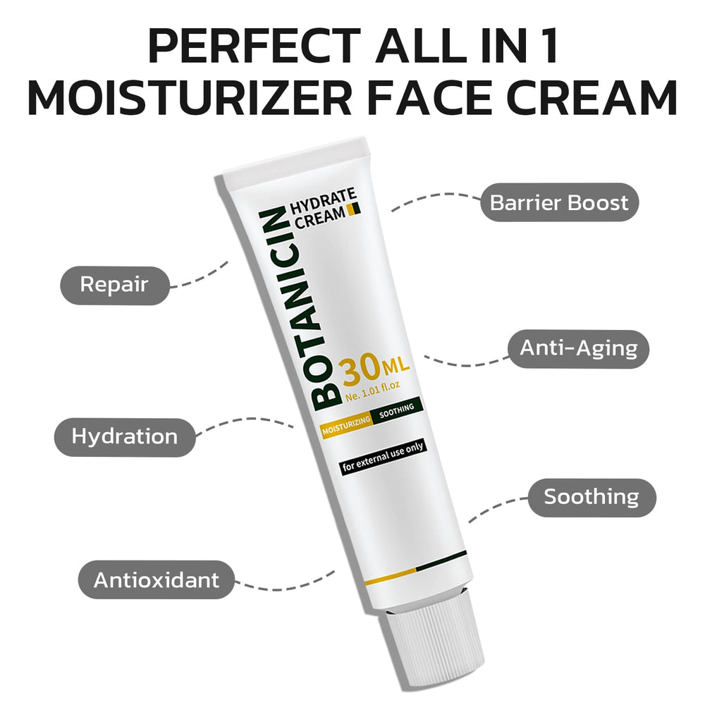 GNJOY PDRN Cream glow after use shown on model skin.