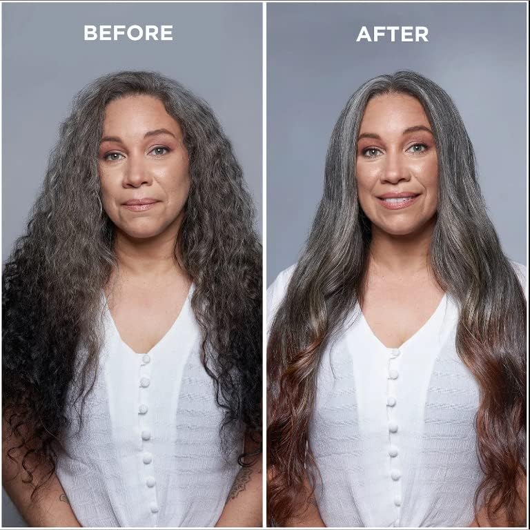 Go Gray Treatment Remove 20-minute process highlights quick, manageable color fading.