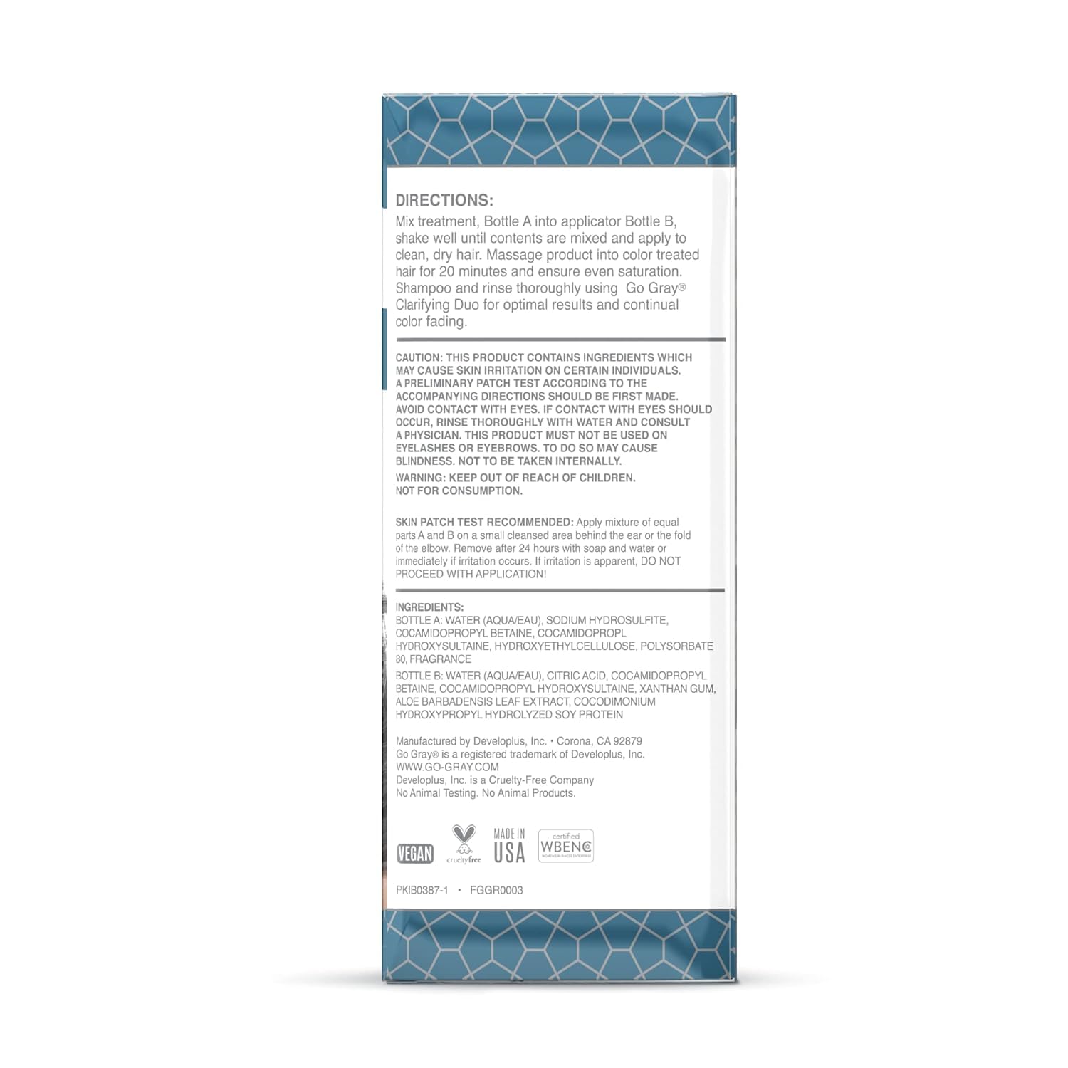 Go Gray Treatment Remove growth-line diminish image shows reduced dye grow-out visibility.