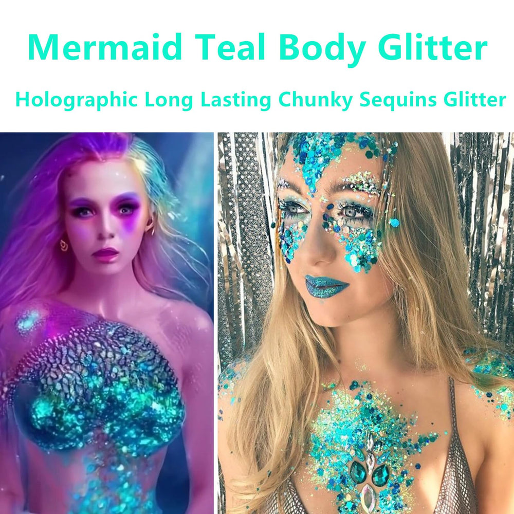 Go Ho Teal nails glitter detail for festive manicure looks