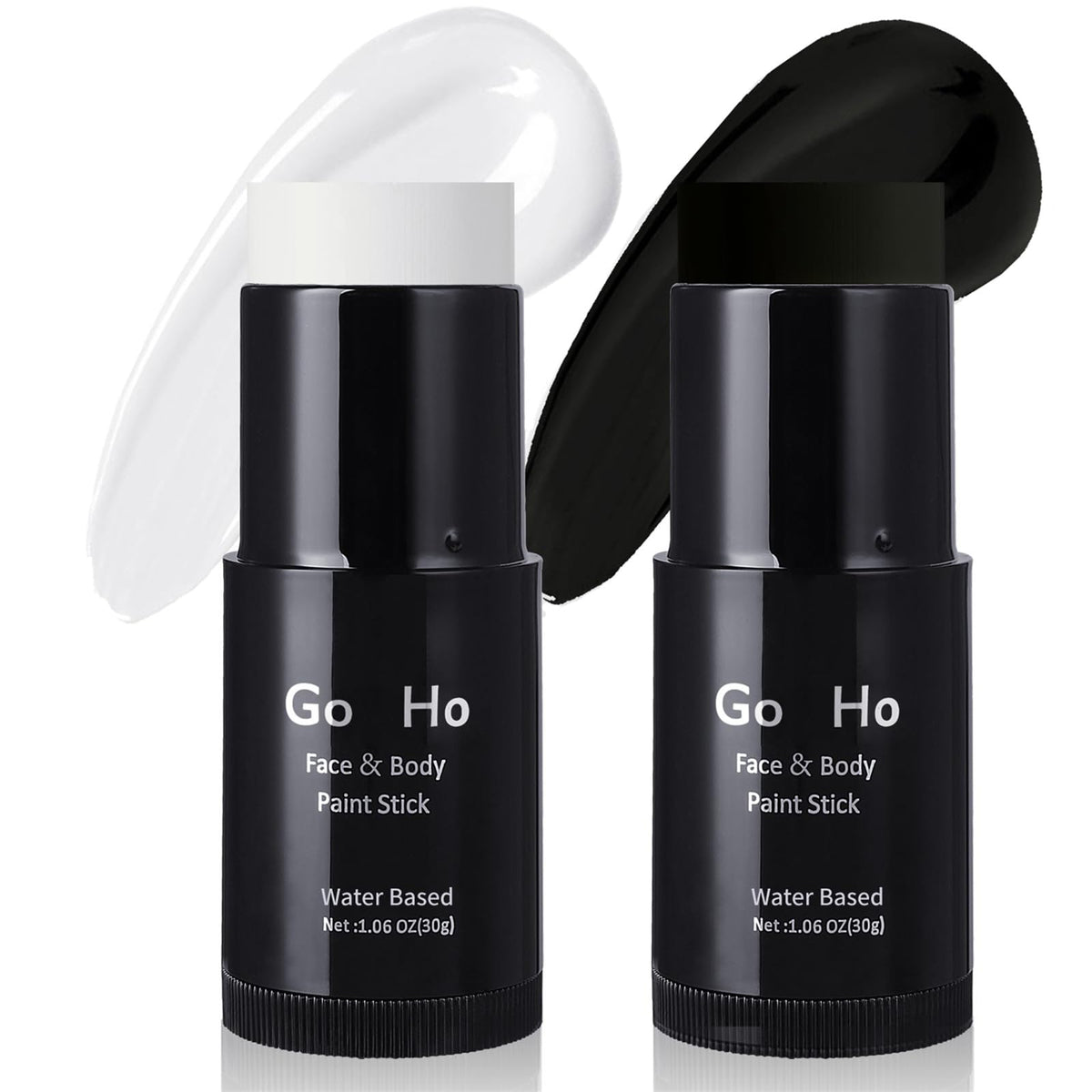 Go Ho white face paint stick closed packaging enables quick, clean application.