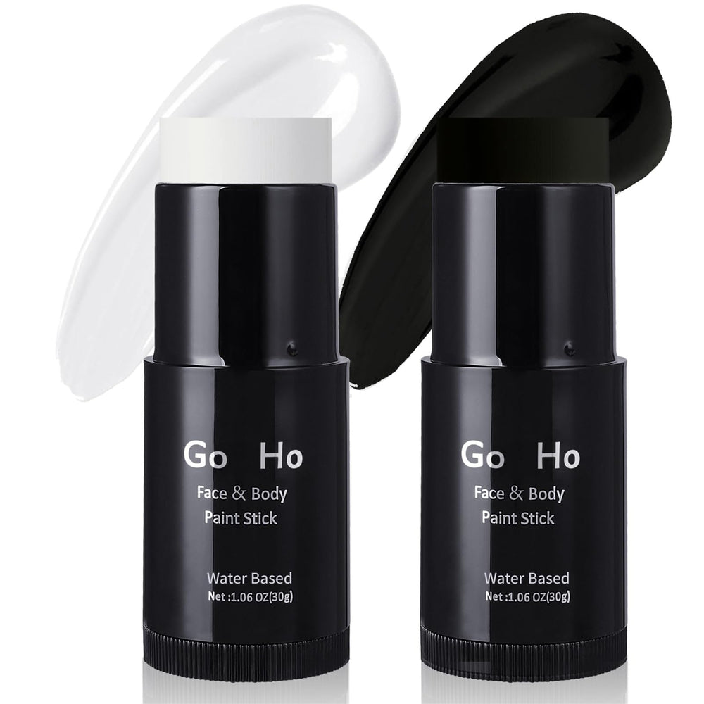 Go Ho white face paint stick closed packaging enables quick, clean application.