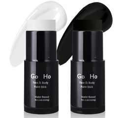 Go Ho white face paint stick closed packaging enables quick, clean application.