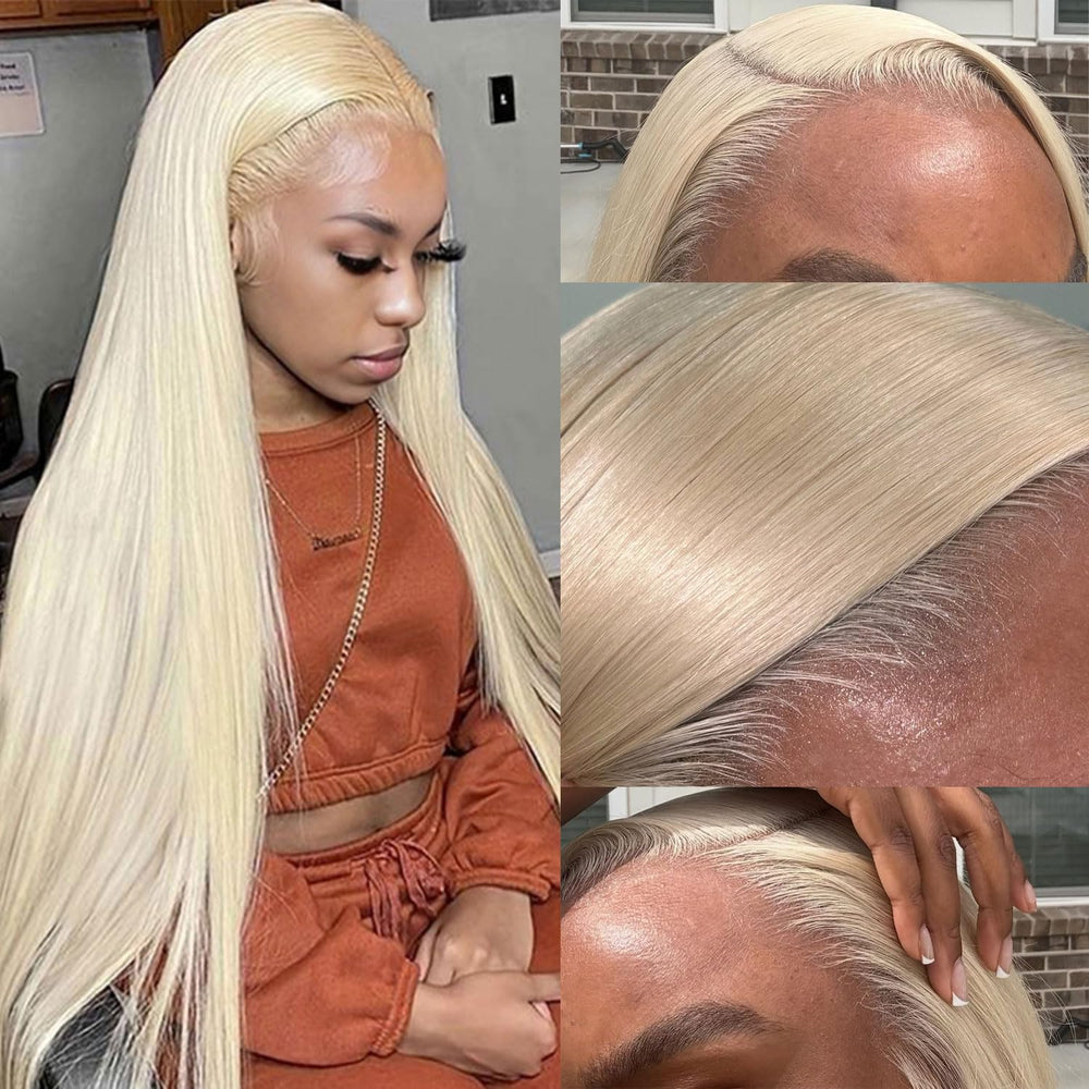 Goalroya 613 HD lace frontal close-up shows transparent lace and seamless blend across skin tones.