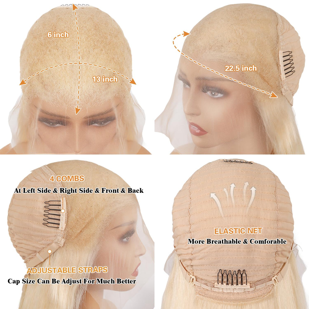 Goalroya wedding-ready 613 wig close-up in blonde for special occasions.