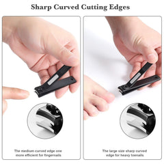 GOBETTER built-in nail file on clippers smooths edges after clipping.