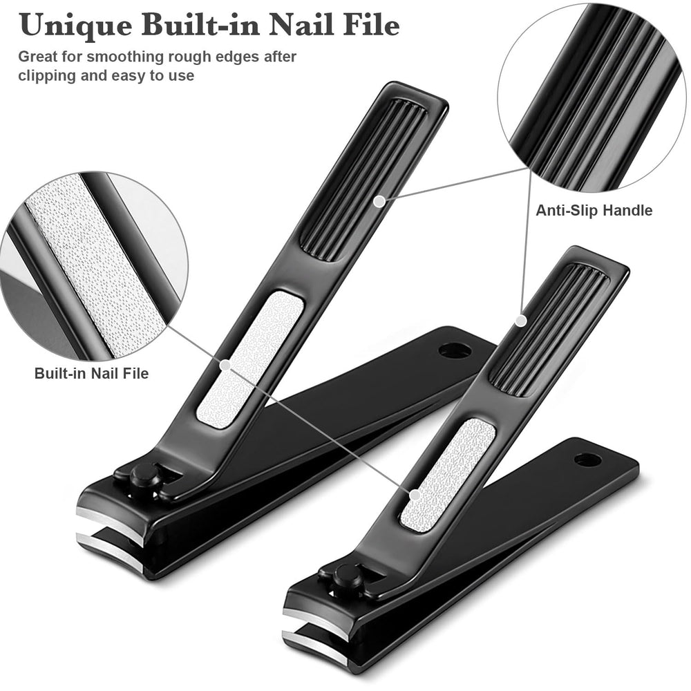 GOBETTER large straight toenail clippers deliver clean cuts for tough nails.