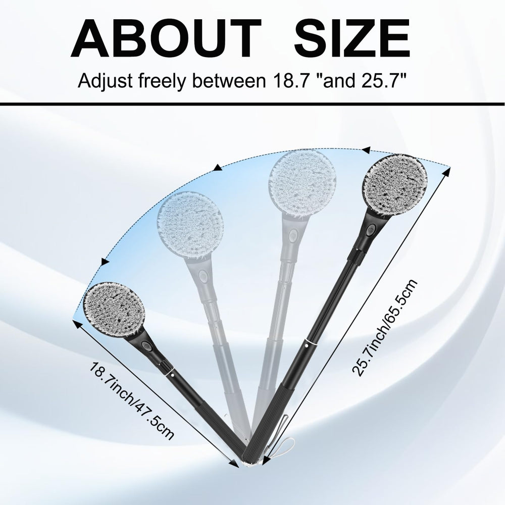 Gobiteli adjustable length 18-25 inch back scrubber helps reach hard-to-reach areas
