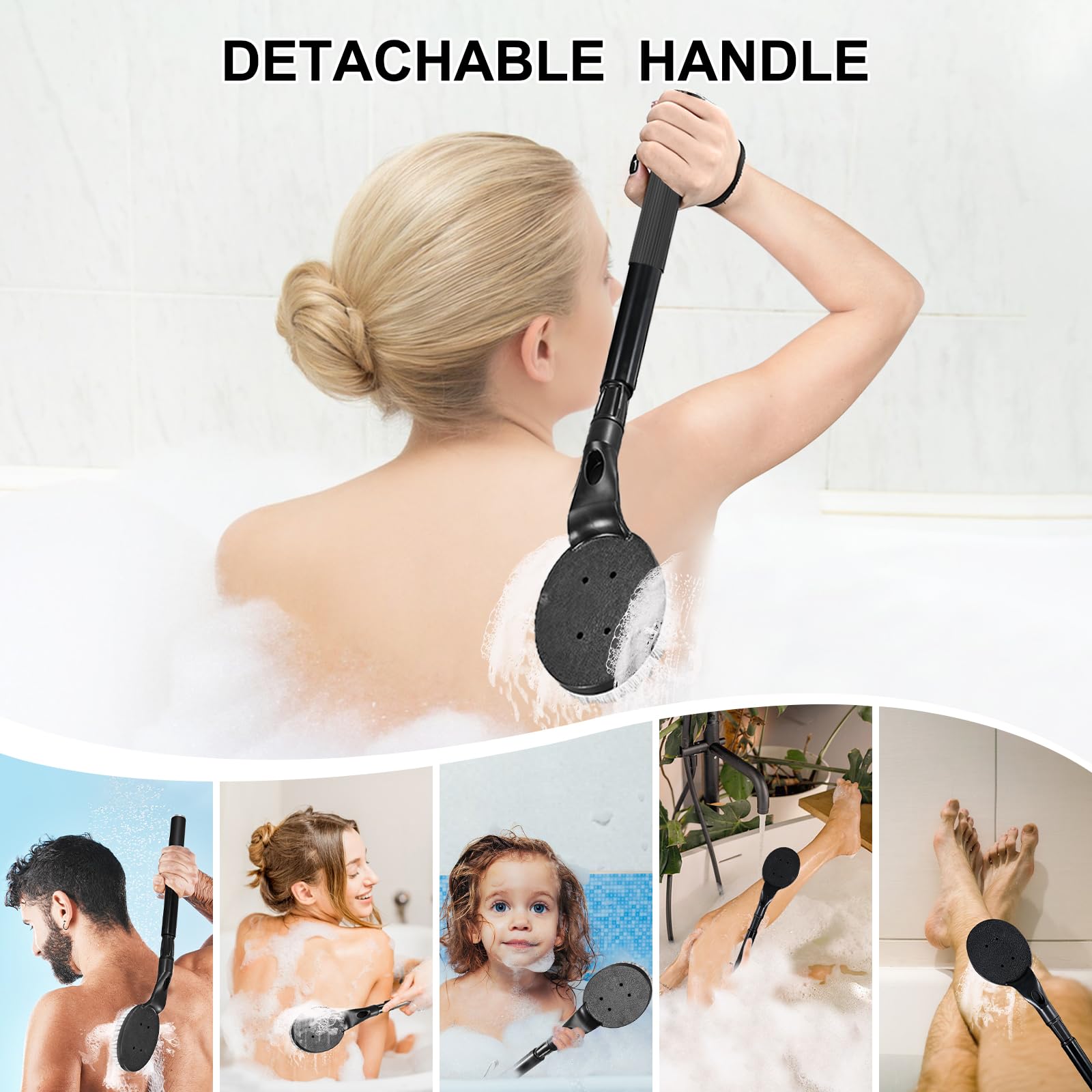Gobiteli lightweight back scrubber makes cleaning easy without fatigue