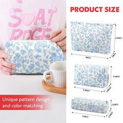 Gocvo small toiletry bag for brushes, compact size keeps vanity tidy.
