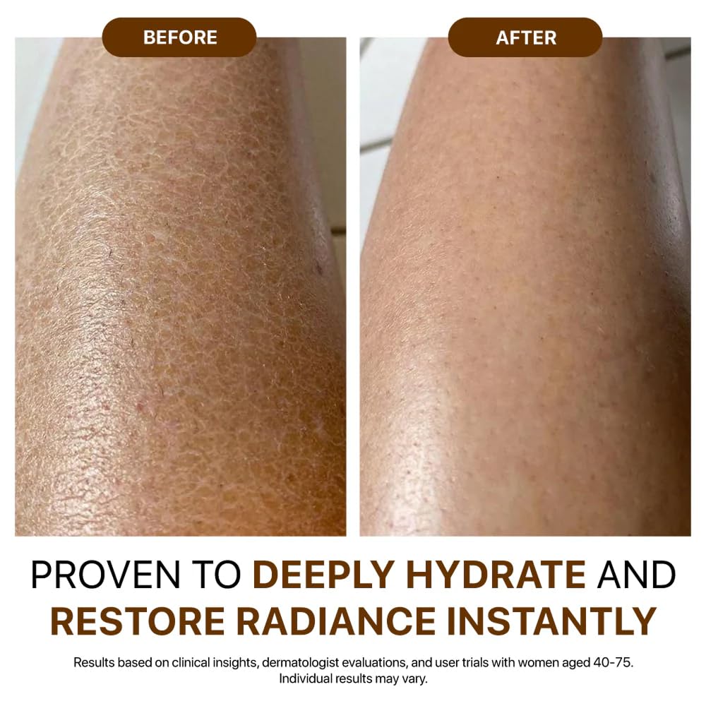 GODA Silk Body Oil application step demonstrates fast-absorbing moisture.