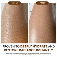 GODA Silk Body Oil application step demonstrates fast-absorbing moisture.