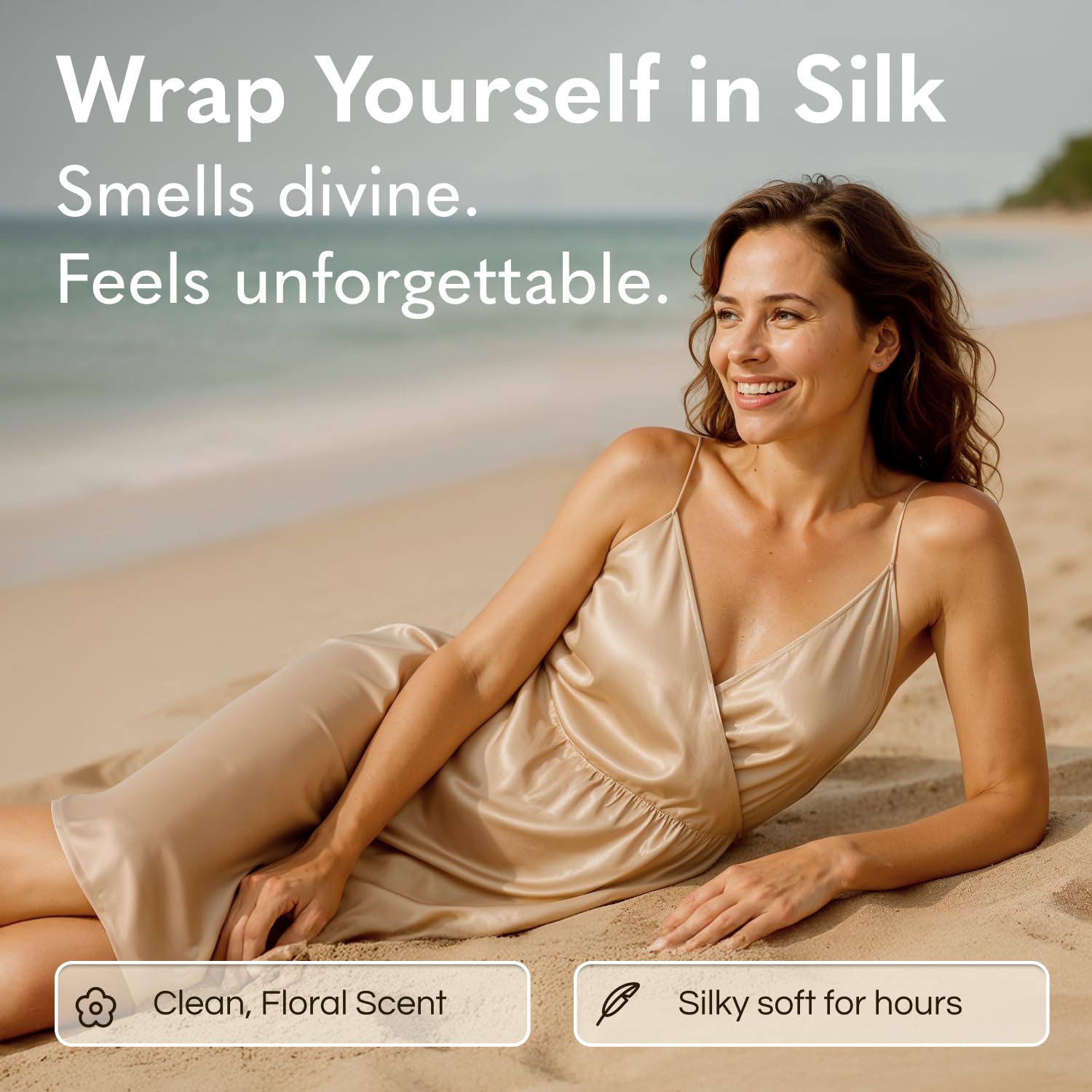 GODA Silk Body Oil organic blend with shea, argan, jojoba for nourishing skin.