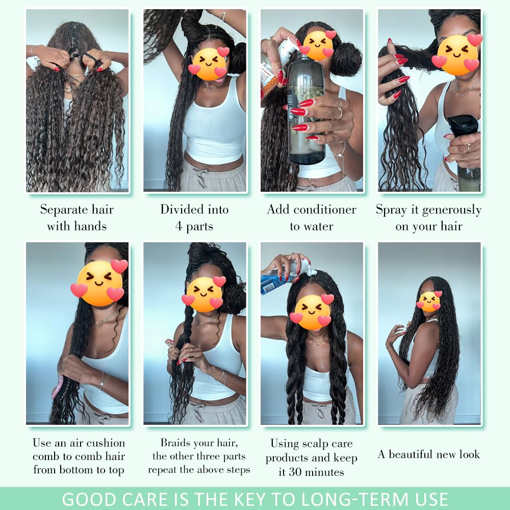 Goday care guide satin cap helps extend braiding hair longevity.