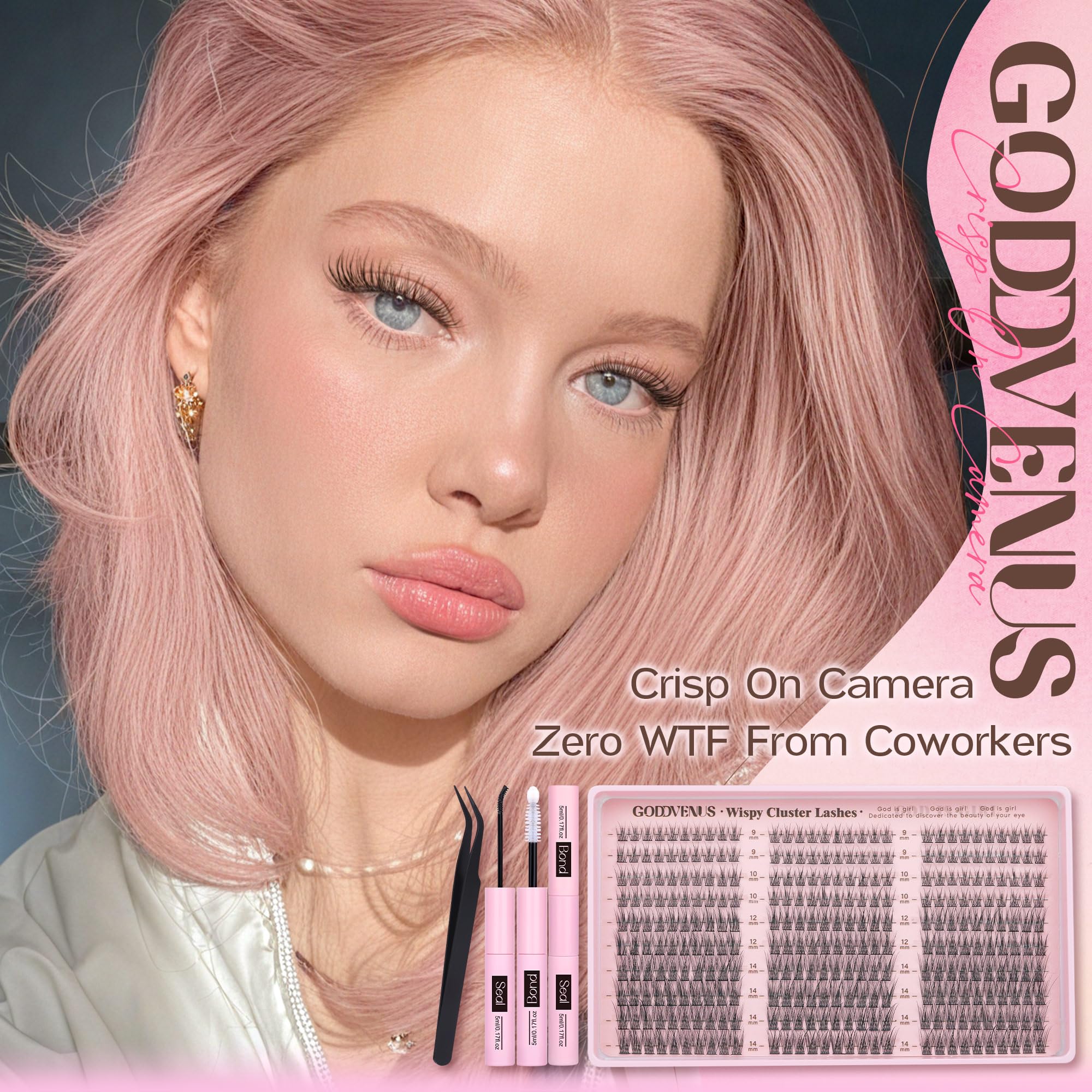 Goddvenus beginner-friendly cluster lashes for simple at-home application