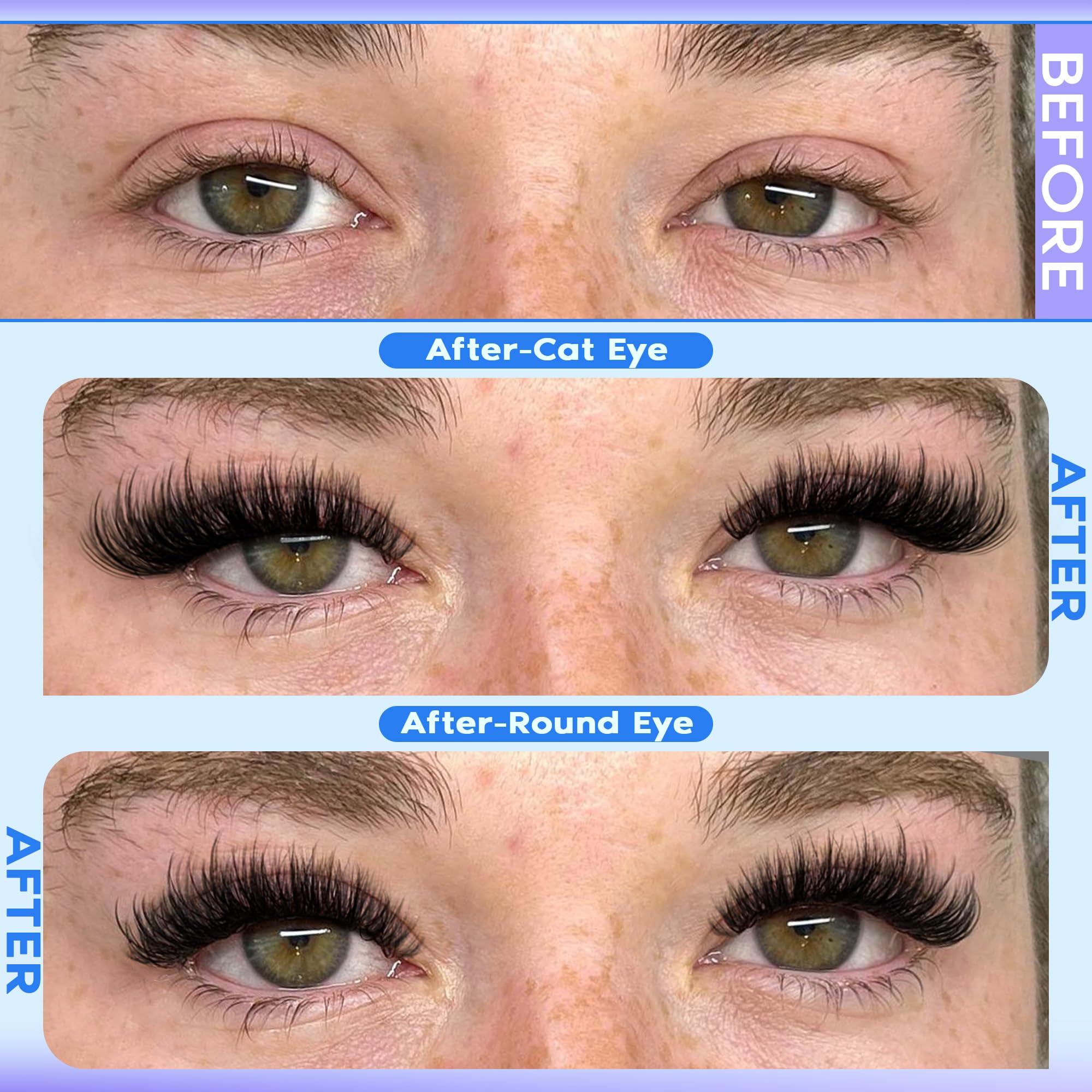 Goddvenus cat-eye look clusters—versatile design to enhance eye shape with drama.