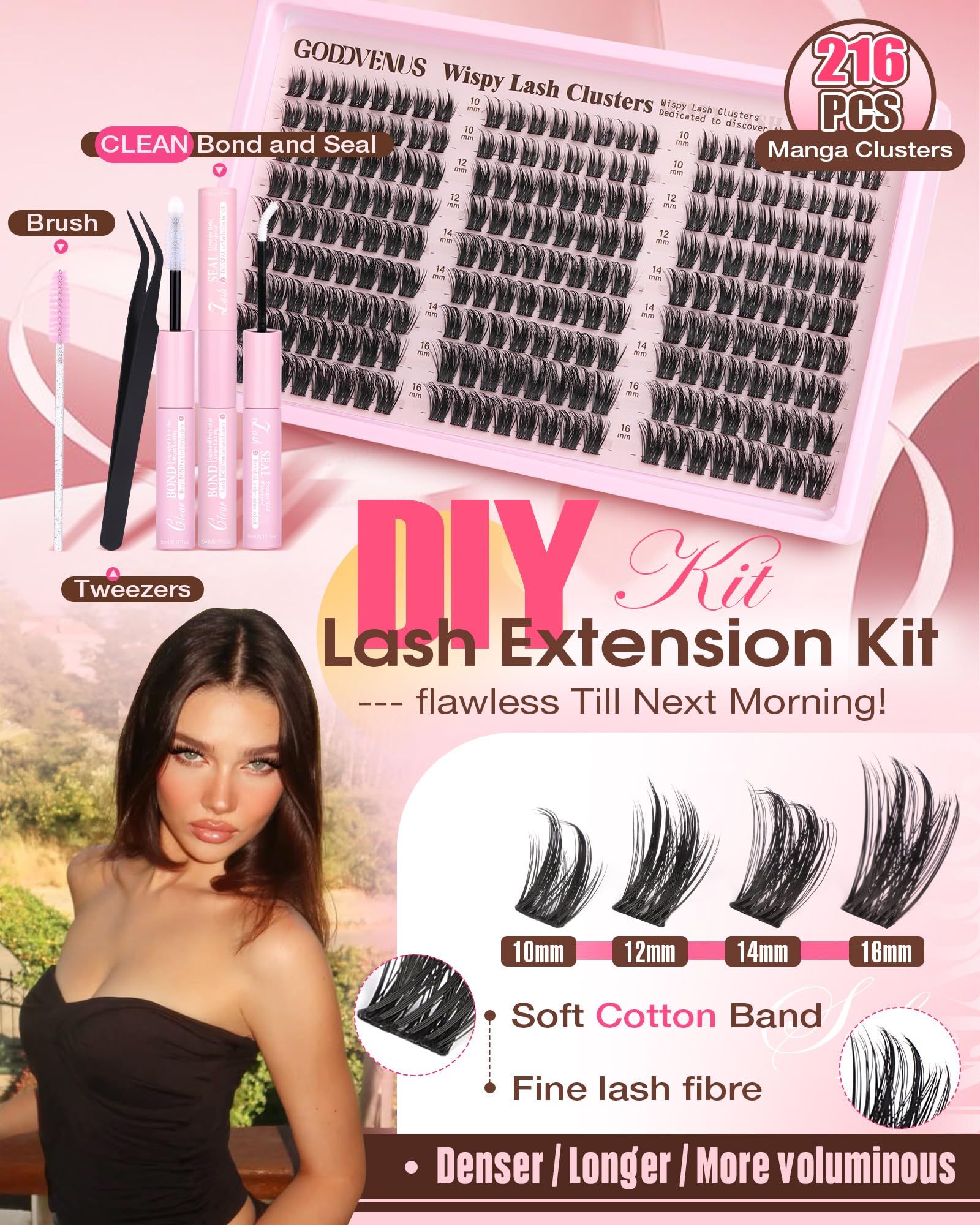 Goddvenus clean waterproof lash bond and seal during application