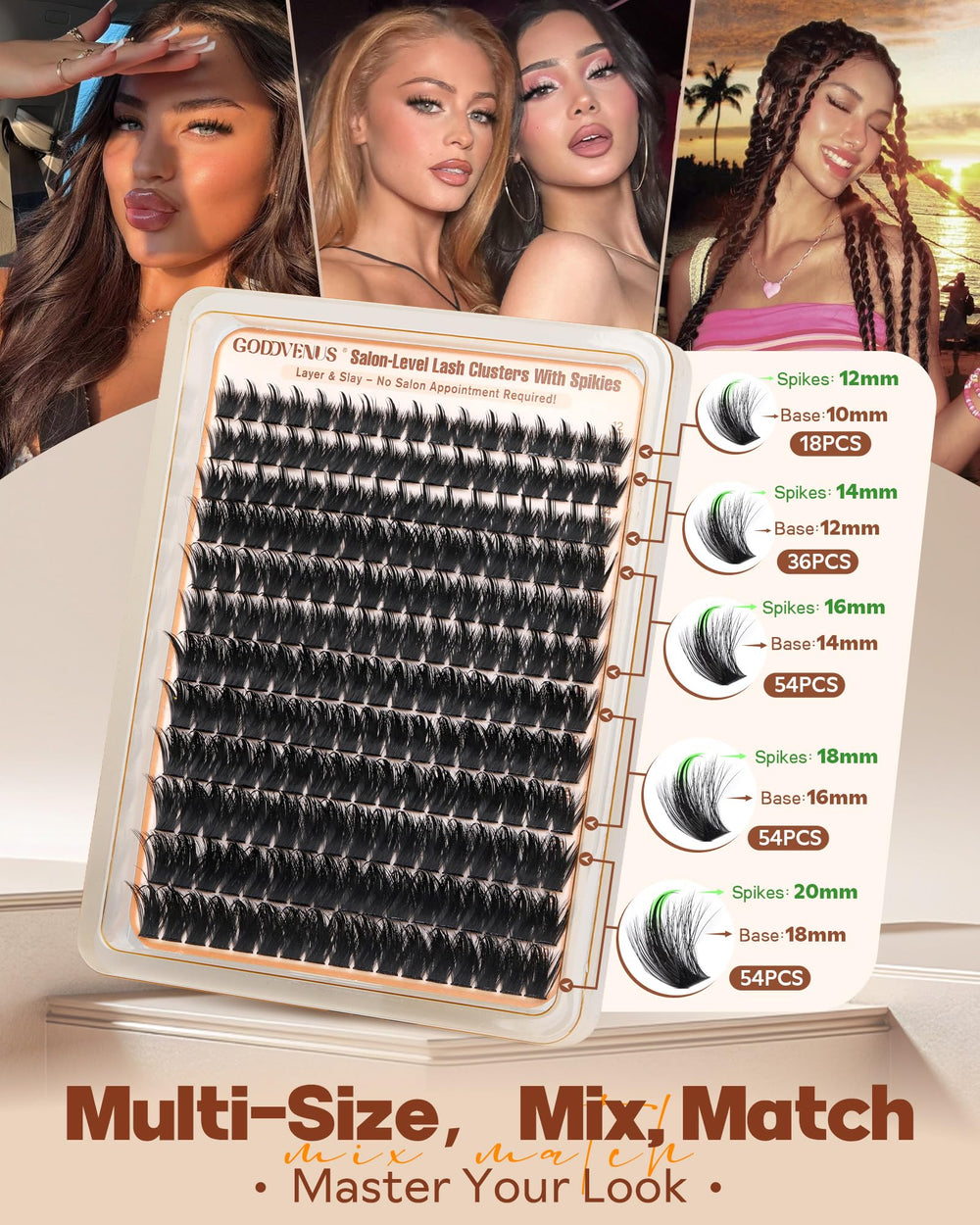 Goddvenus Cruelty-free reusable faux mink lashes in kit