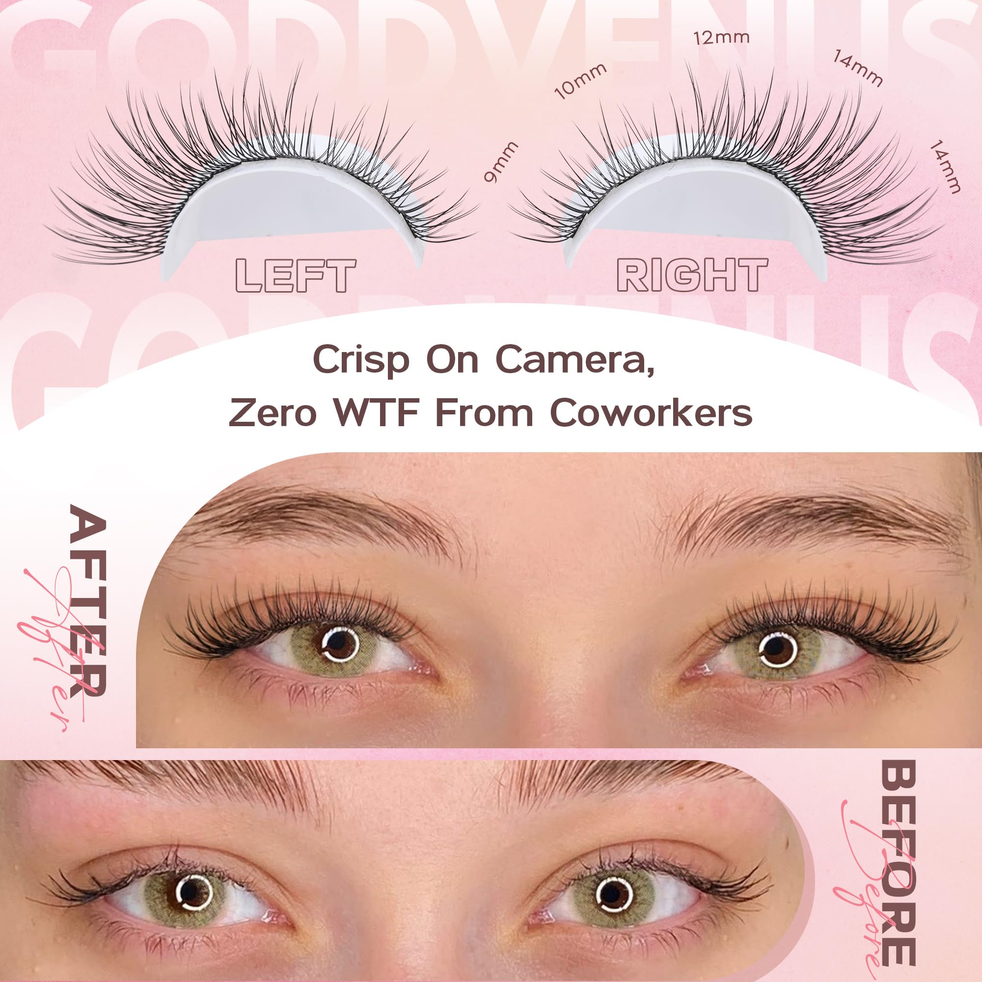 Goddvenus curl cluster lashes versatile for daily or event looks