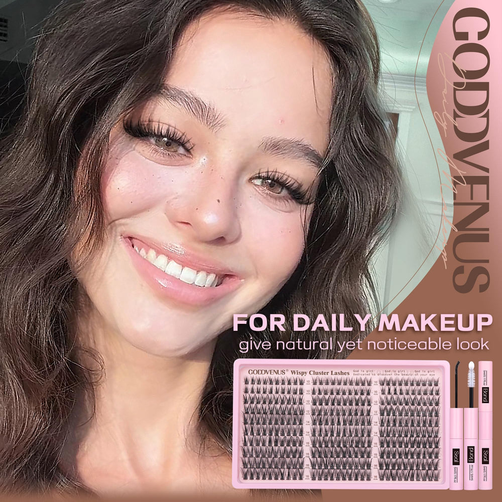Goddvenus Lash Clusters beginner-friendly design eases at-home extensions.