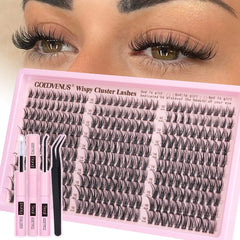 Goddvenus Lash Clusters Kit box with wispy lashes for natural daily wear