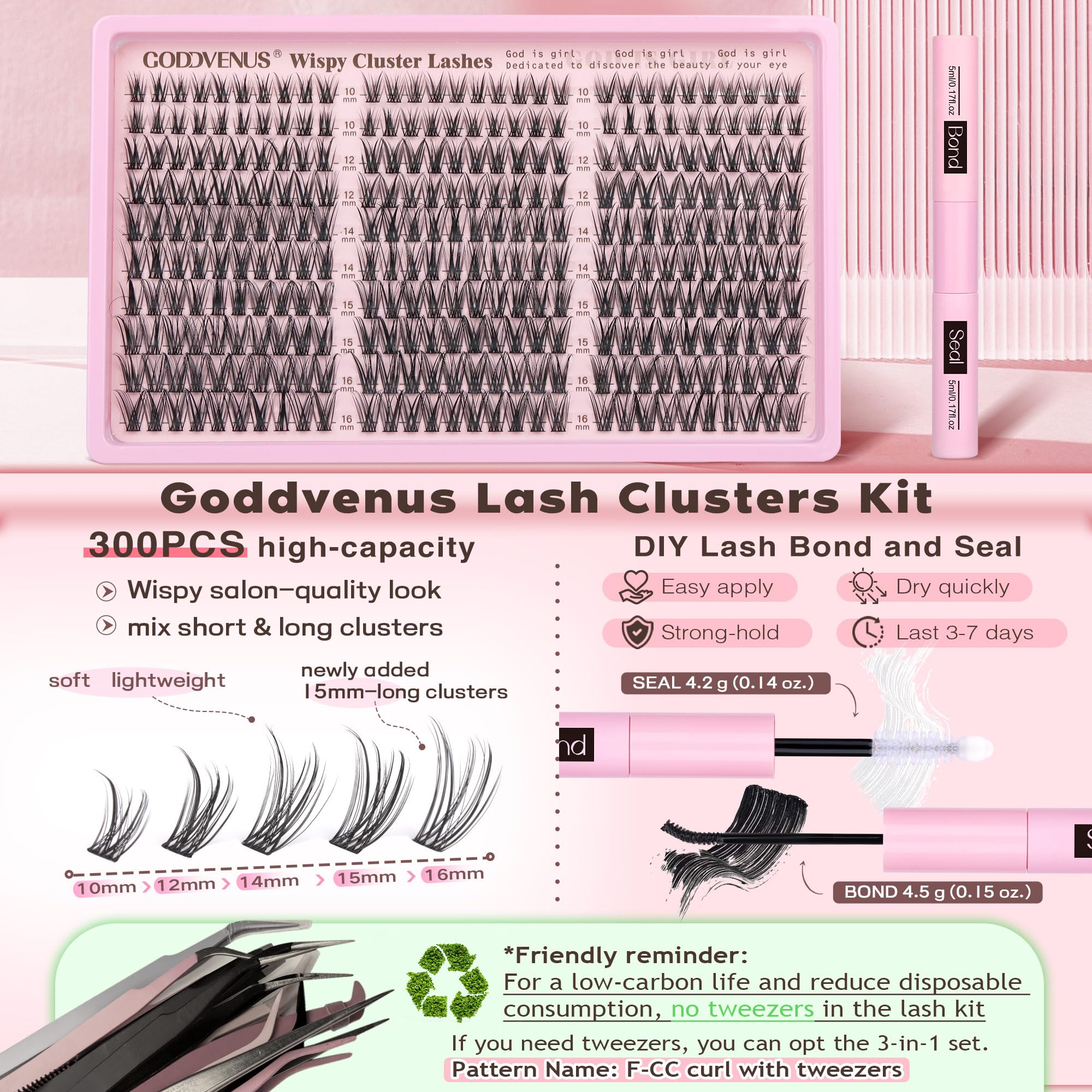 Goddvenus Lash Clusters seamless attachment for a smooth, professional finish.